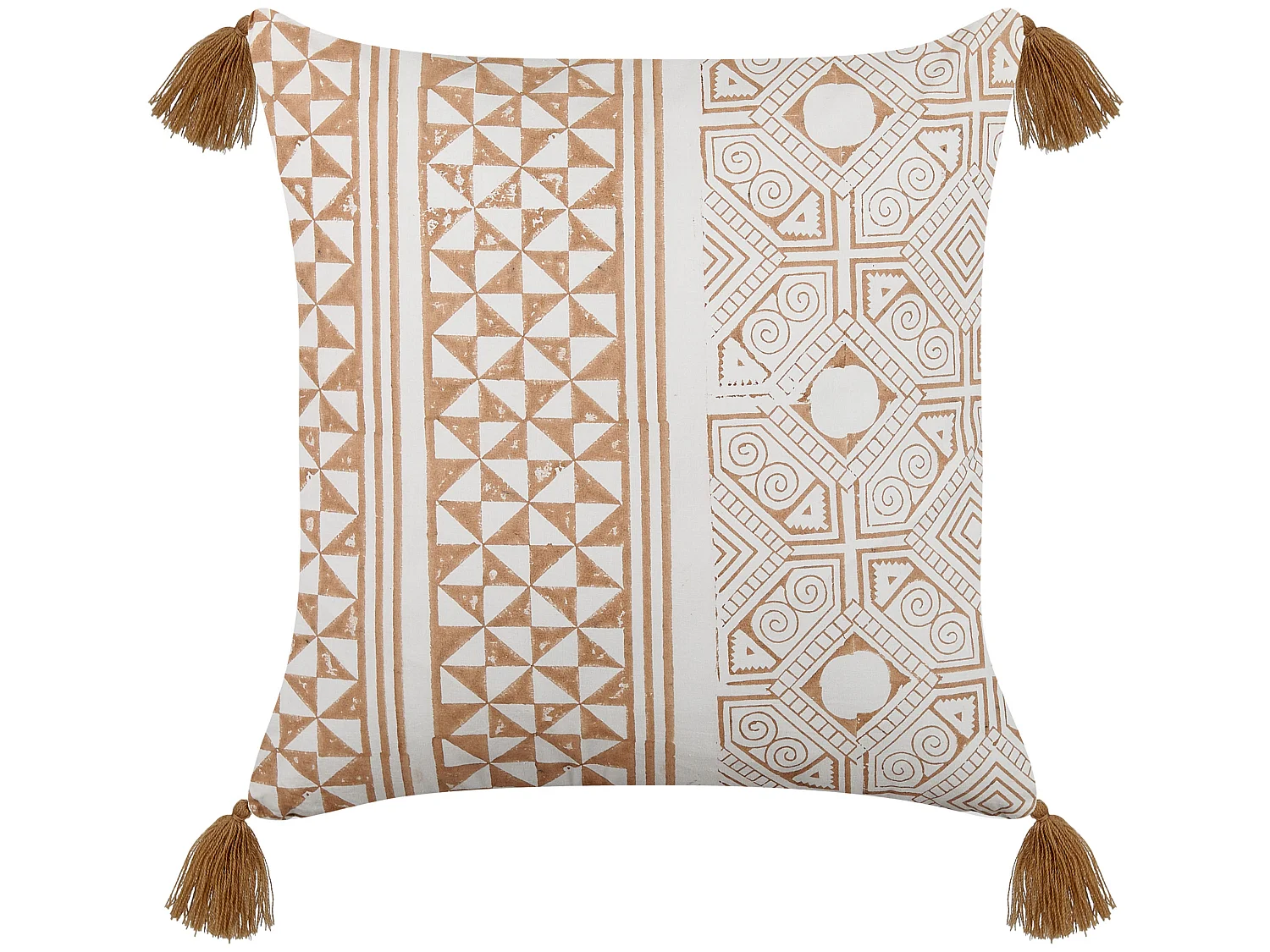 Coussin MALUS Coton 45 x 45 cm Marron clair Motif oriental