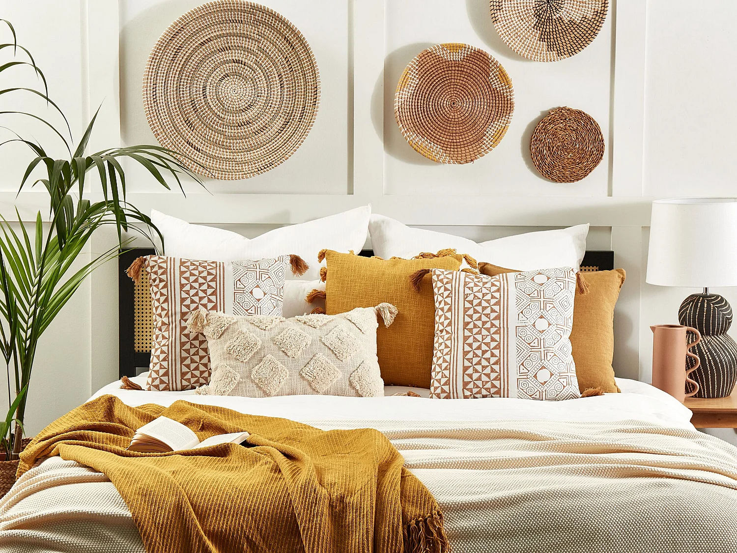 Coussin MALUS Coton 45 x 45 cm Marron clair Motif oriental