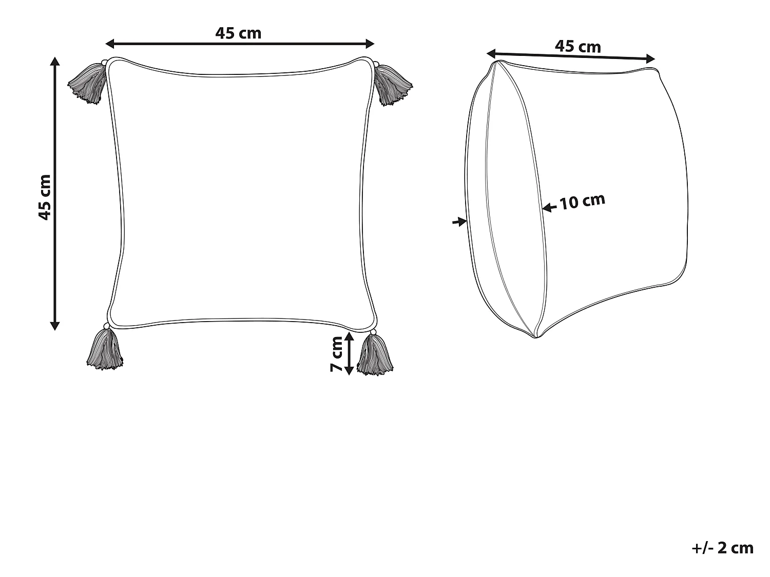 Coussin MALUS Coton 45 x 45 cm Marron clair Motif oriental