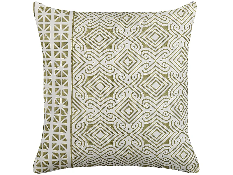 Almofada decorativa LARICS Algodão 45 x 45 cm Verde Padrão oriental