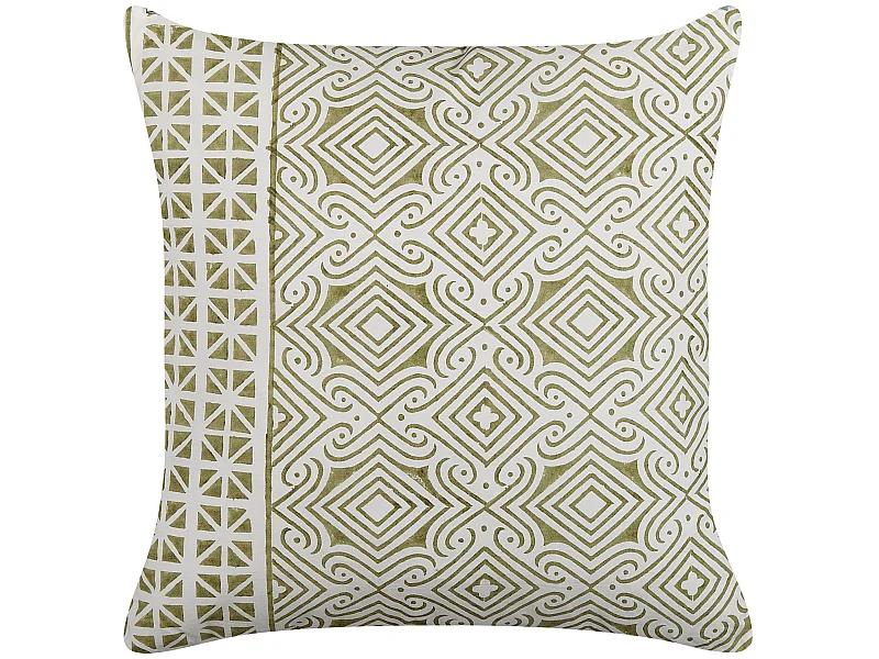 Dekokissen mit Füllung Muster Baumwolle grün 45 x 45 cm Modern Larics