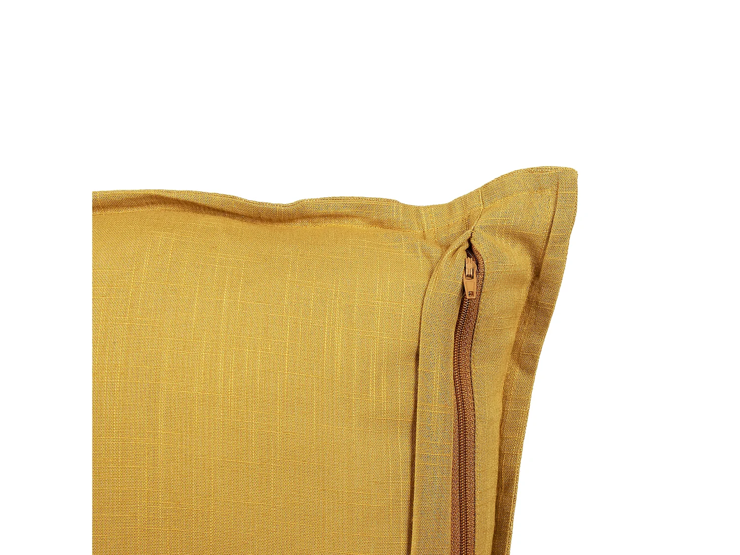 Lot de 2 coussins décoratifs en lin 45 x 45 cm jaune SAGINA