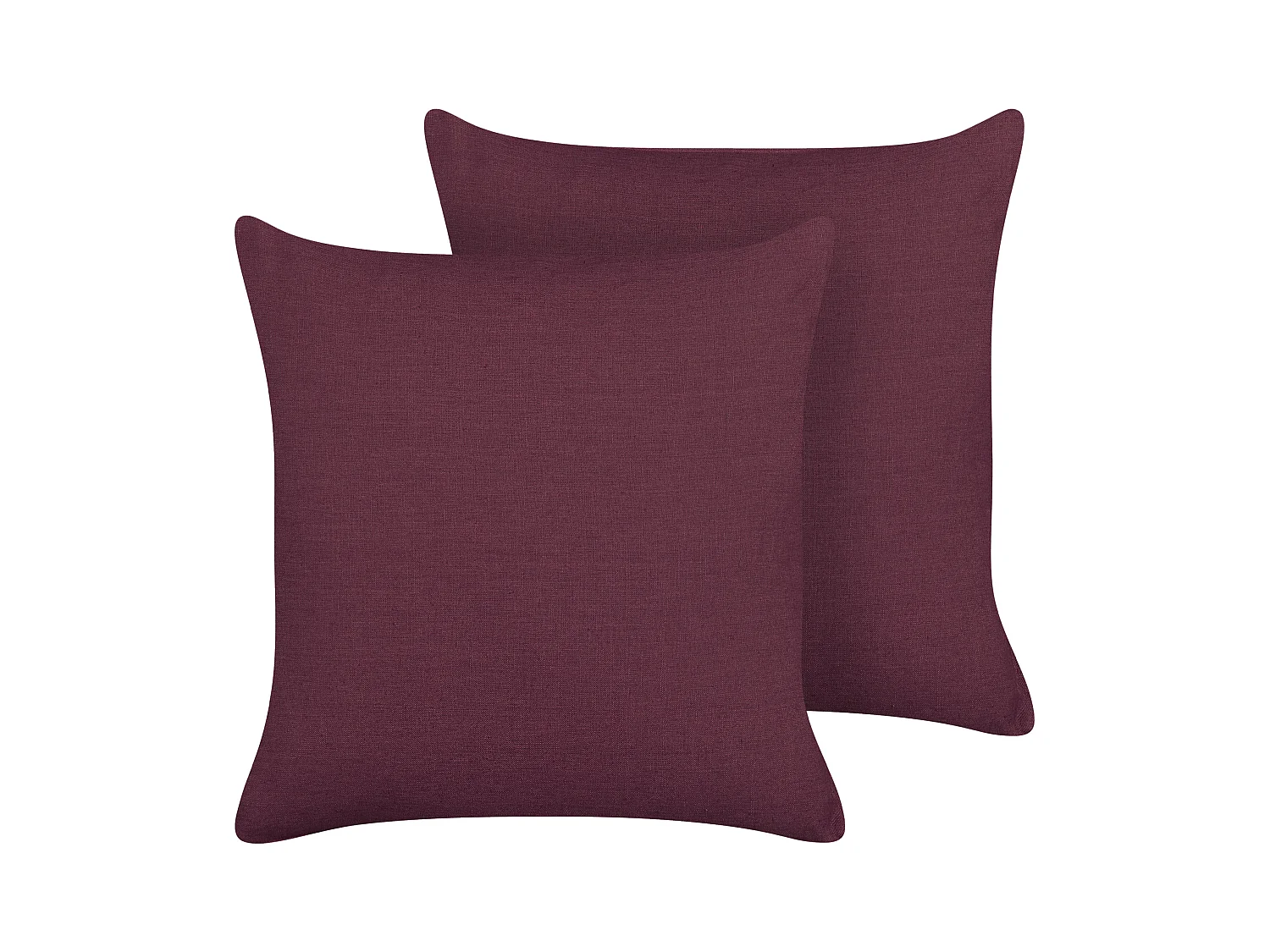 Set van 2 decoratieve kussens SAGINA Linnen 45 x 45 cm Paars Effen