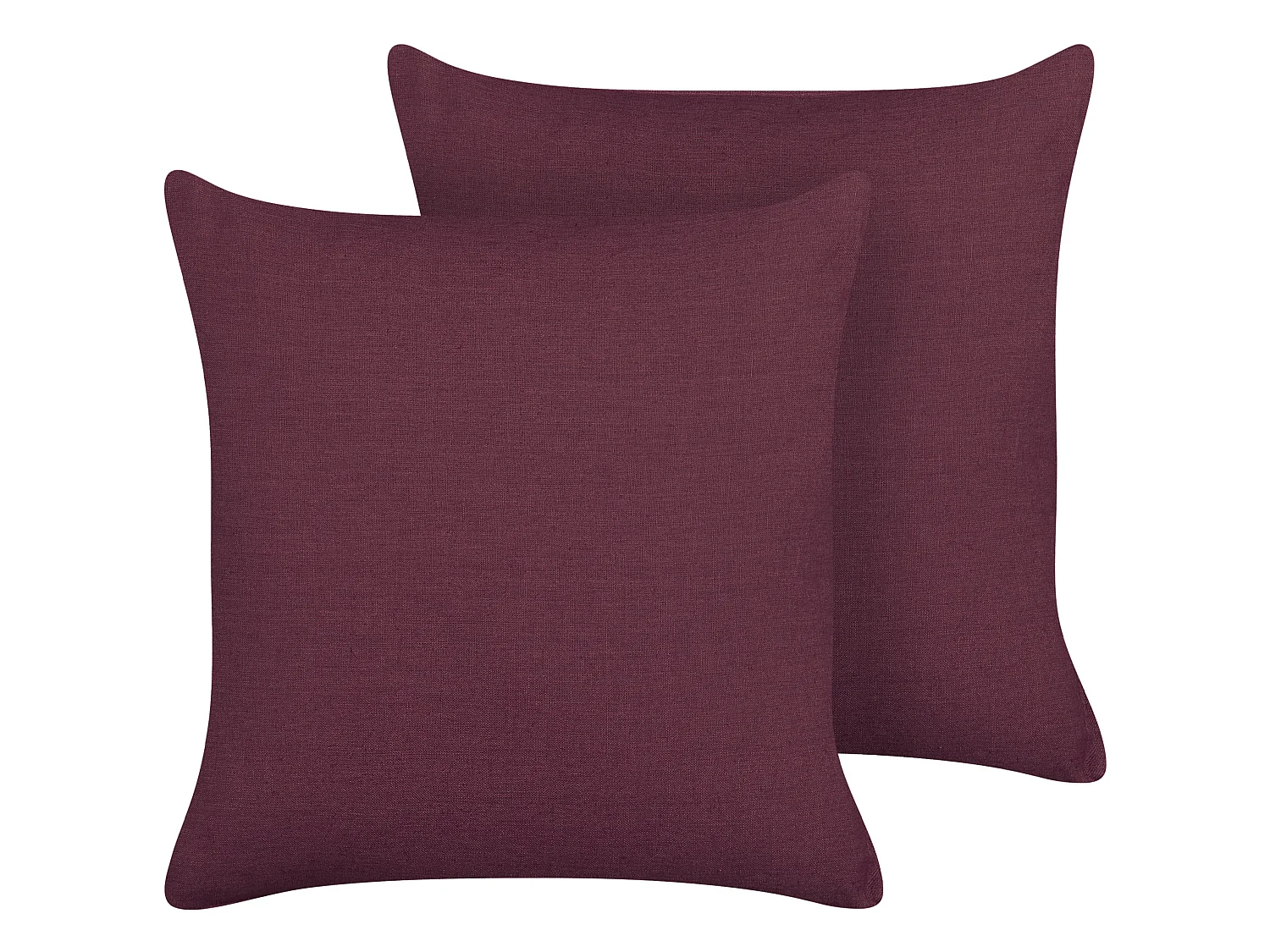 Set van 2 decoratieve kussens SAGINA Linnen 45 x 45 cm Paars Effen