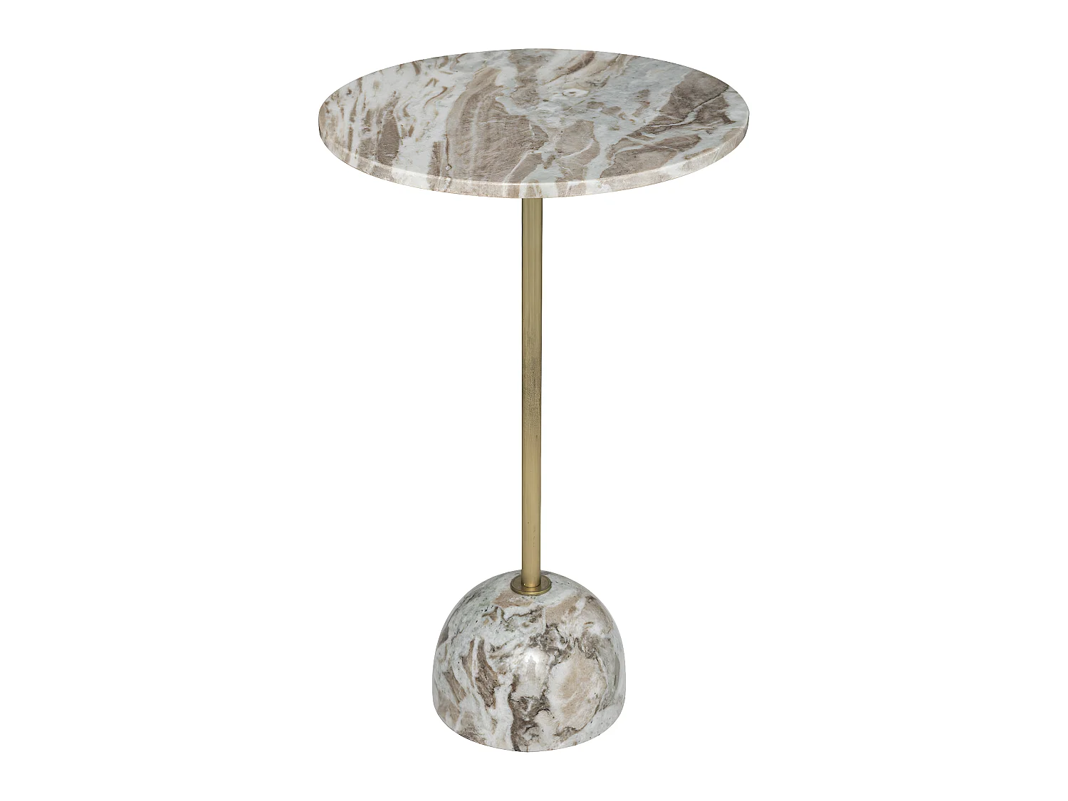 Table d'appoint Table à café en Marbre Beige H 58 cm