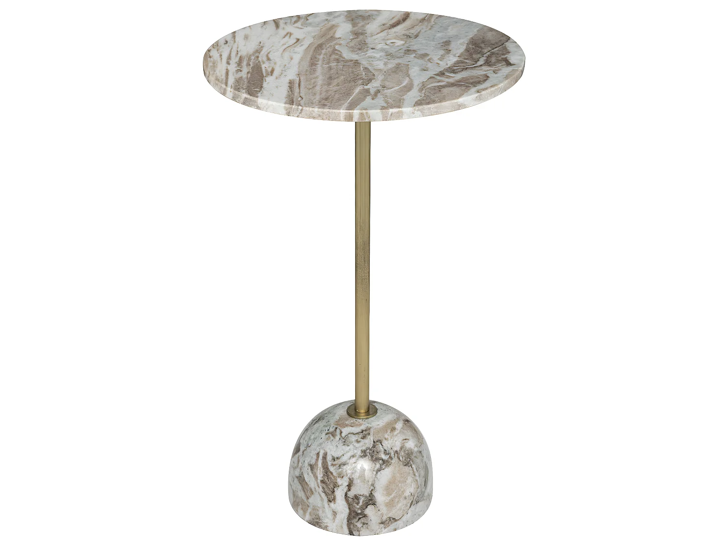 Table d'appoint Table à café en Marbre Beige H 58 cm