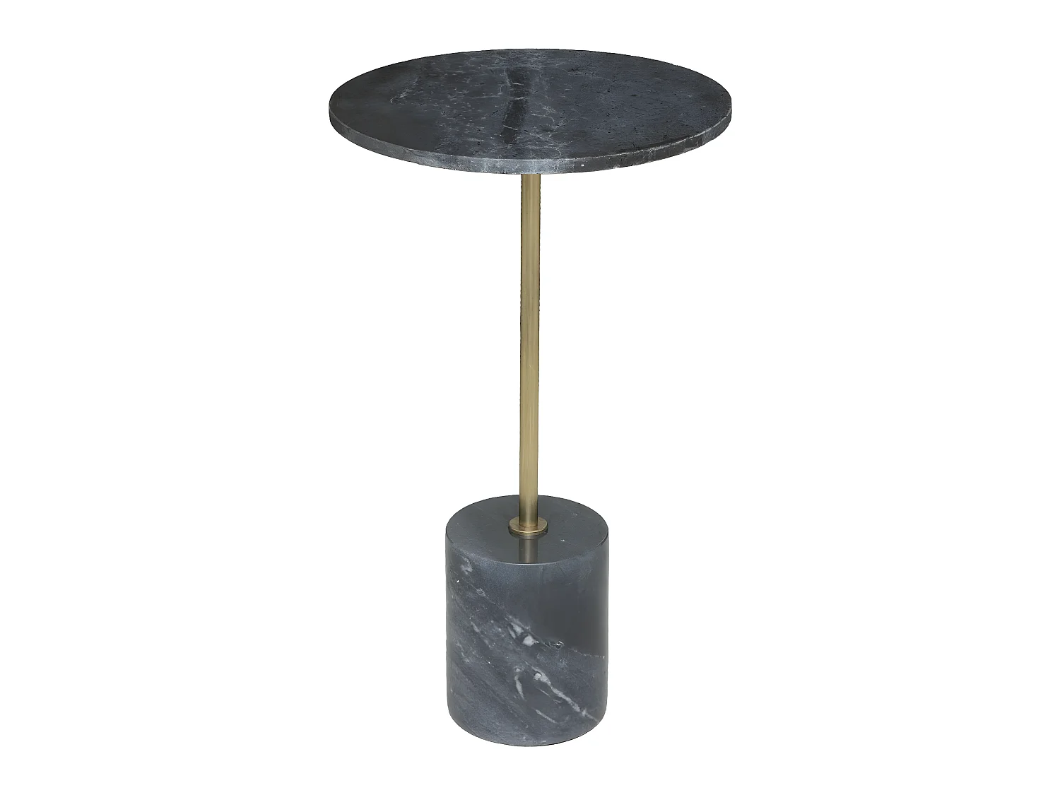 Table d'appoint Table à café en Marbre Gris Foncé H 61 cm