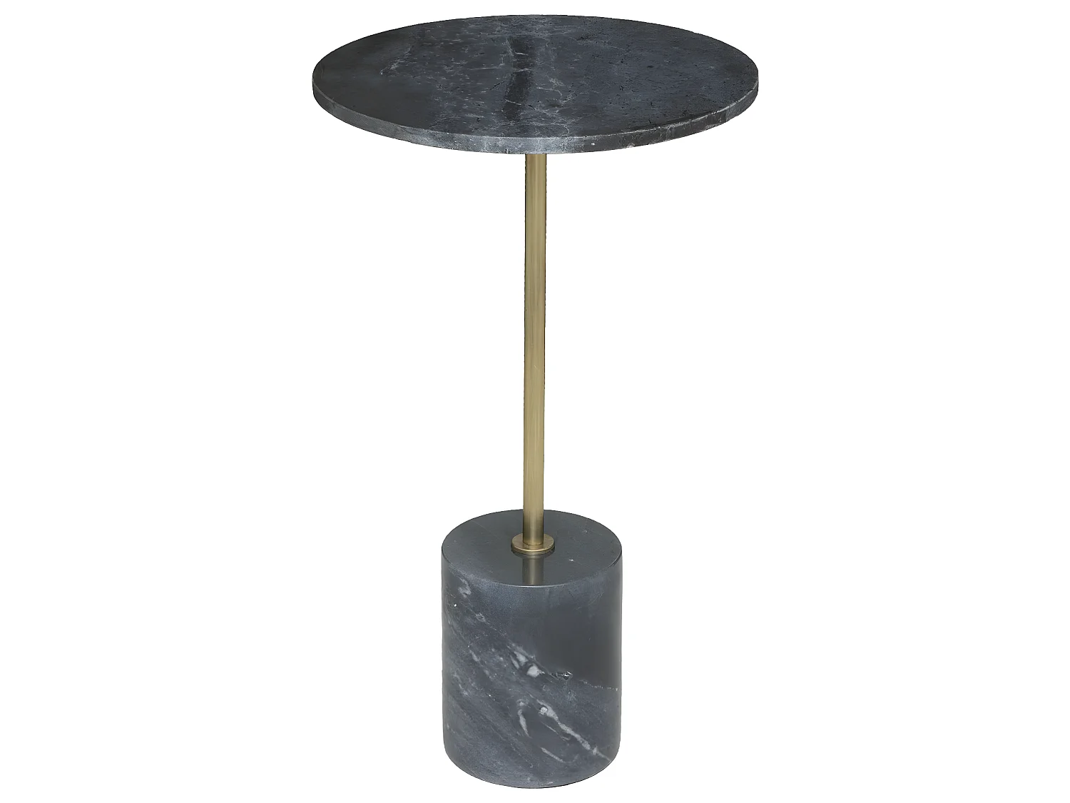Table d'appoint Table à café en Marbre Gris Foncé H 61 cm