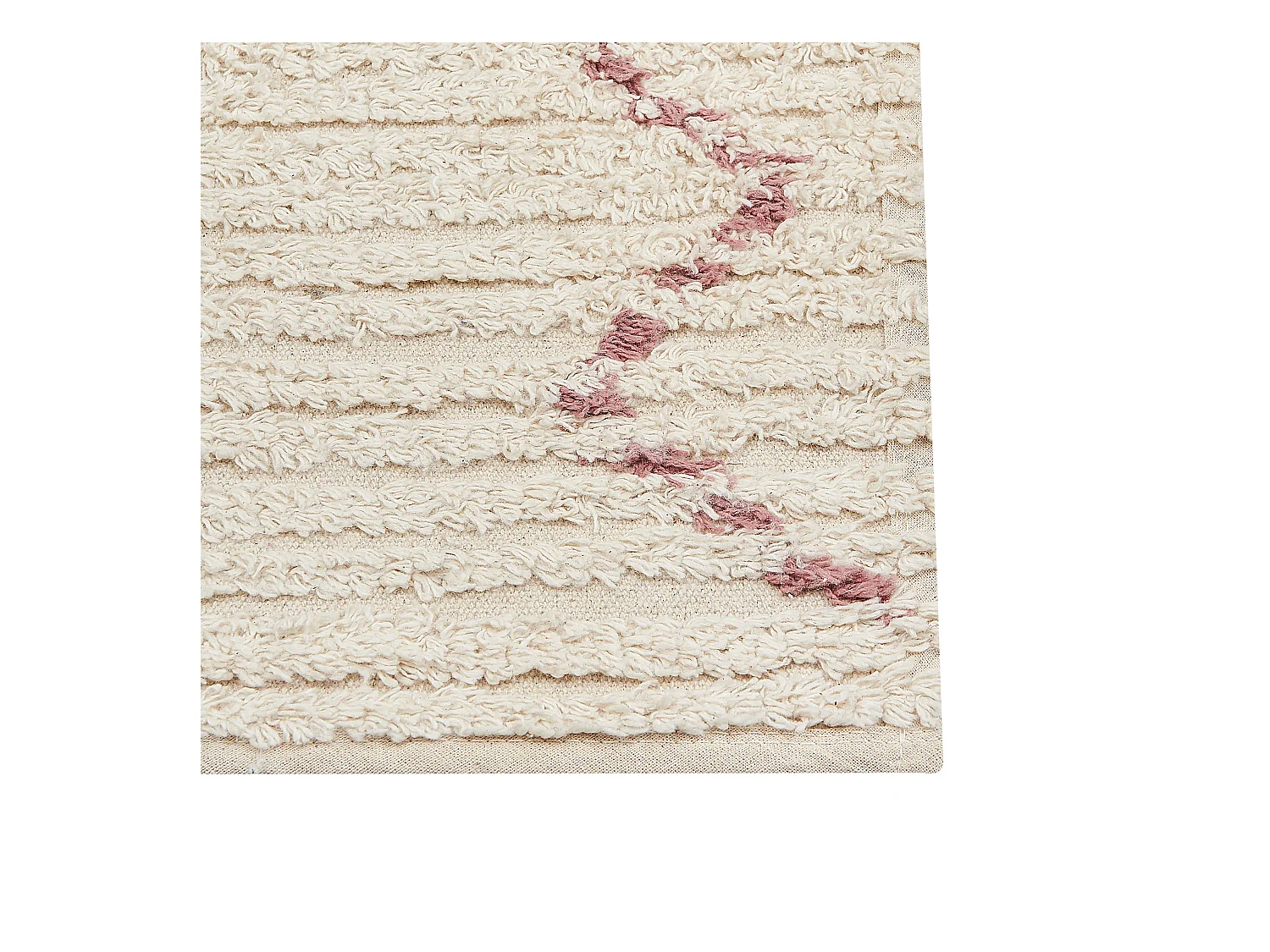 Teppich Baumwolle mit Muster beige 80 x 150 cm rechteckig Boho Guwahati