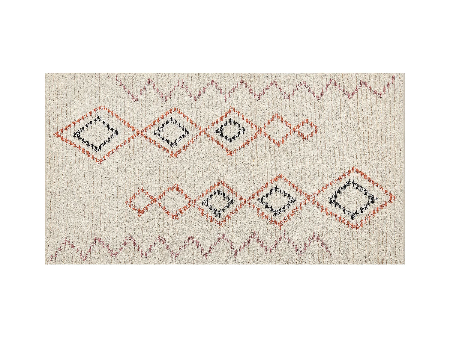 Vloerkleed katoen beige 80 x 150 cm GUWAHATI