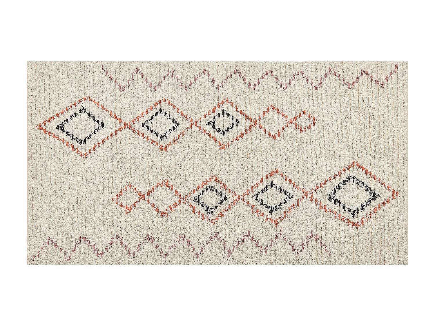 Vloerkleed katoen beige 80 x 150 cm GUWAHATI