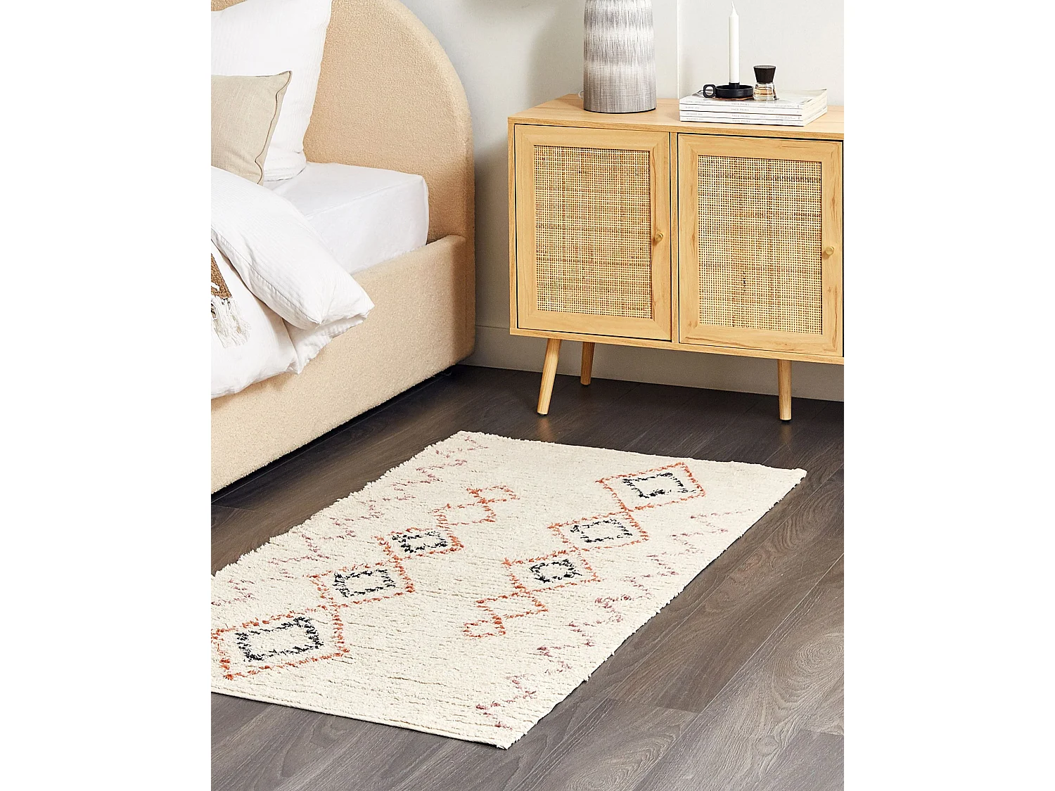 Vloerkleed katoen beige 80 x 150 cm GUWAHATI