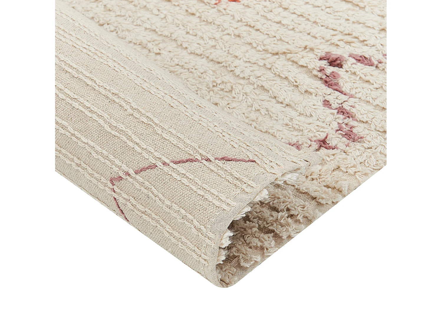 Vloerkleed katoen beige 80 x 150 cm GUWAHATI