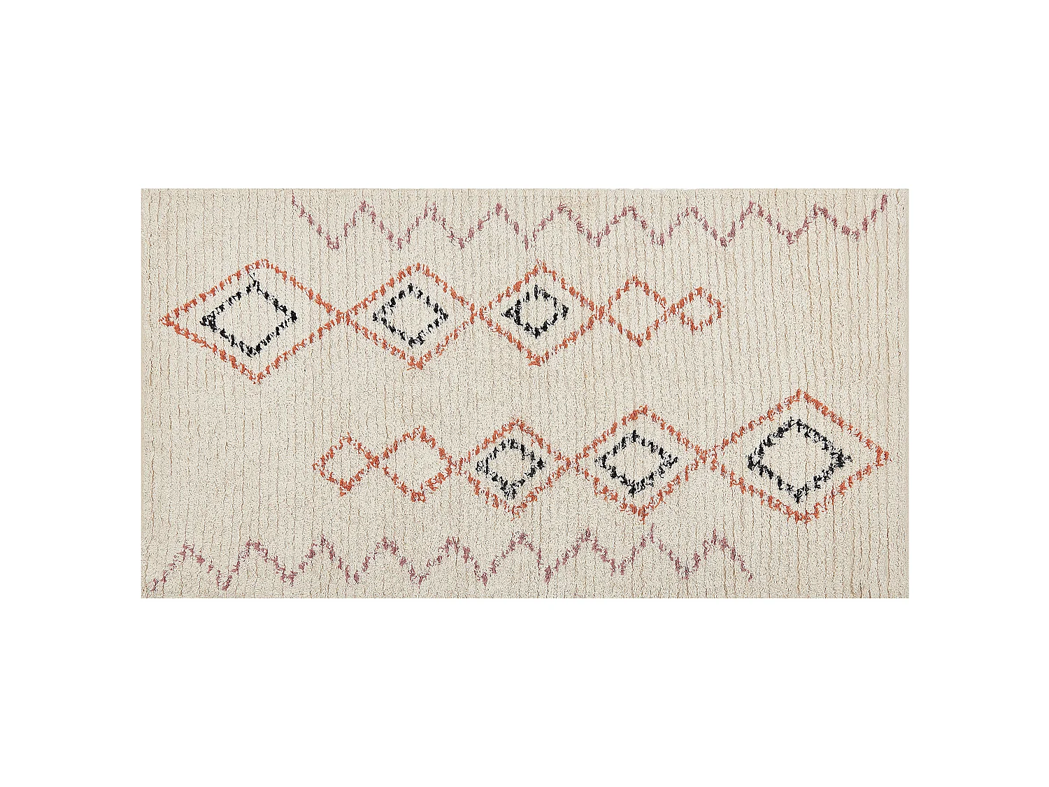 Rug GUWAHATI Beige 80 x 150 cm Cotton