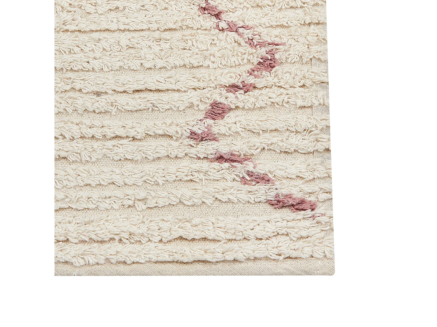 Tapis en coton 140 x 200 cm beige GUWAHATI