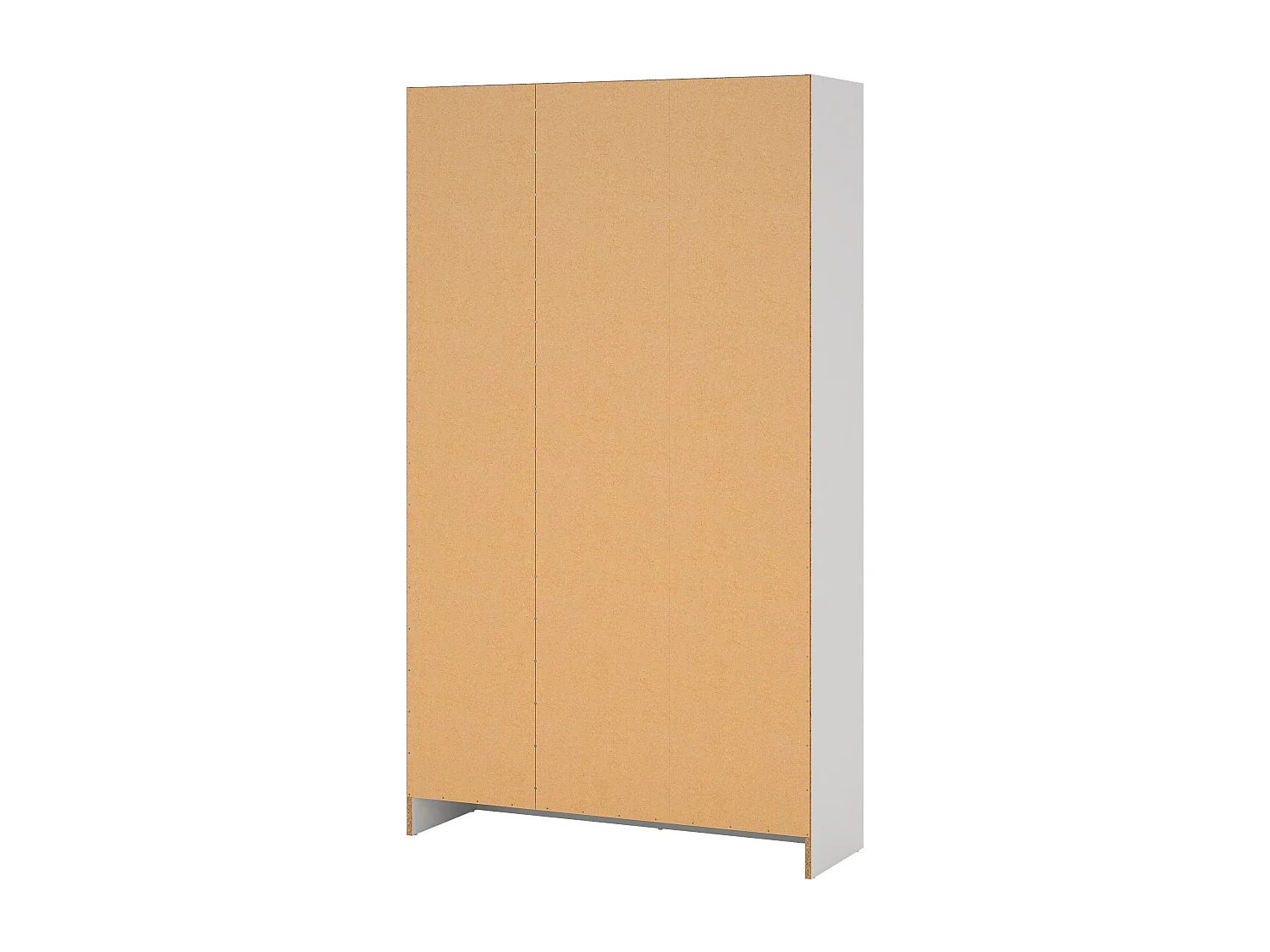 Armoire polyvalente Dains, Armoire auxiliaire avec 3 portes, Étagère à chaussures avec étagères, Armoire à balais, 109x37h180 cm, Blanc