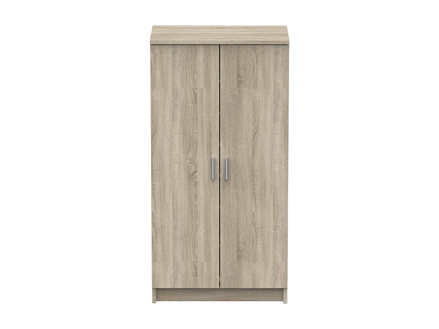 Sapateira 0, Armário multifuncional, Armário de arrumação com prateleiras, Sapateira com duas portas e 6 prateleiras, 55x36h108 cm, Carvalho