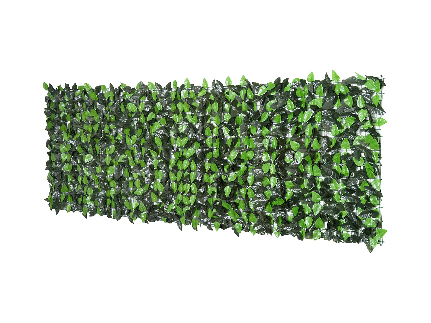 Haie artificielle feuilles de laurier - treillis extensible - brise-vue canisse végétale feuillage réaliste dim. 3L x 1H m PE anti-UV vert