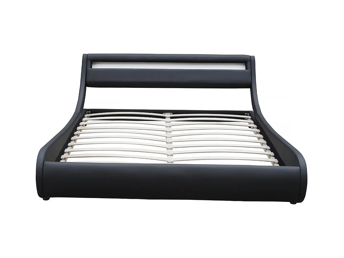 Doppelbett mit LED "Natacha" - 140 x 190 cm - Schwarz