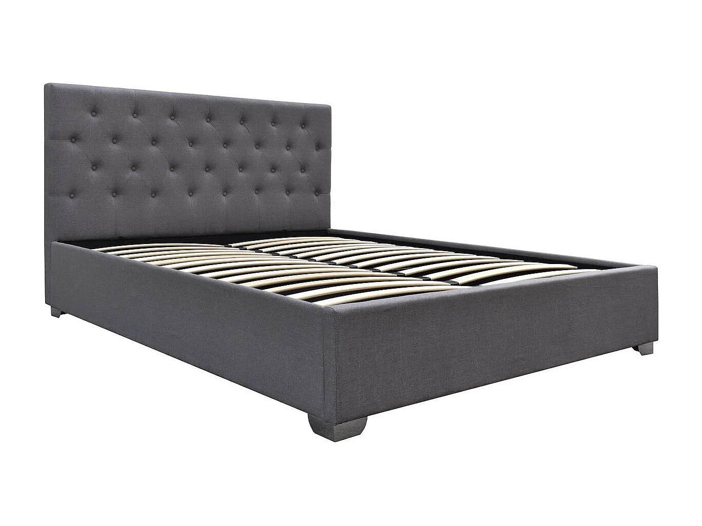 Doppelbett mit Bettkasten "Tino" - 140 x 190 cm - Grau