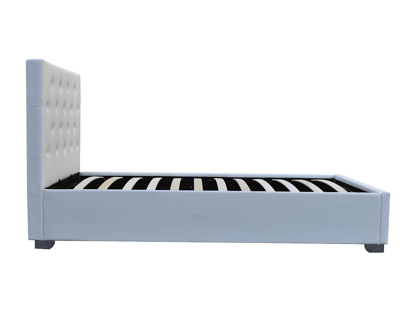 Lit simple avec coffre "Tino" - 90 × 190 cm - Blanc