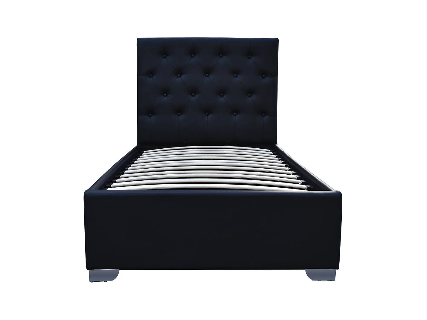 Lit simple avec coffre "Tino" - 90 × 190 cm - Noir