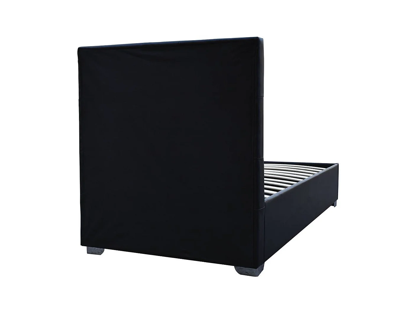 Lit simple avec coffre "Tino" - 90 × 190 cm - Noir