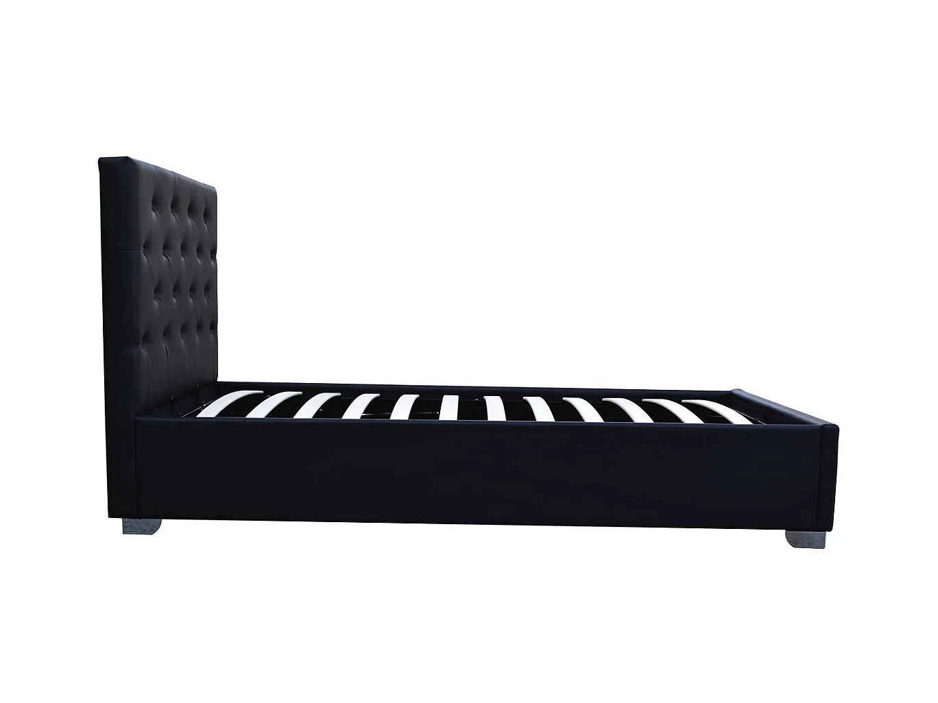 Cama simple con cofre "Tino" - 90 × 190 cm - Negro
