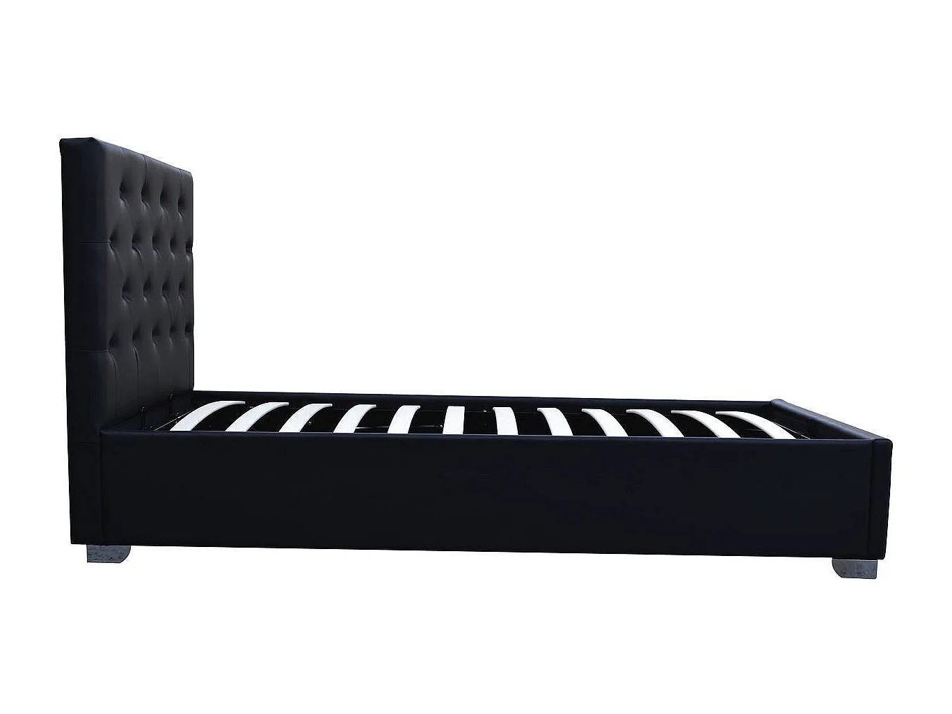 Łóżko pojedyncze z pojemnikiem „Tino” – 90 × 190 cm – czarne