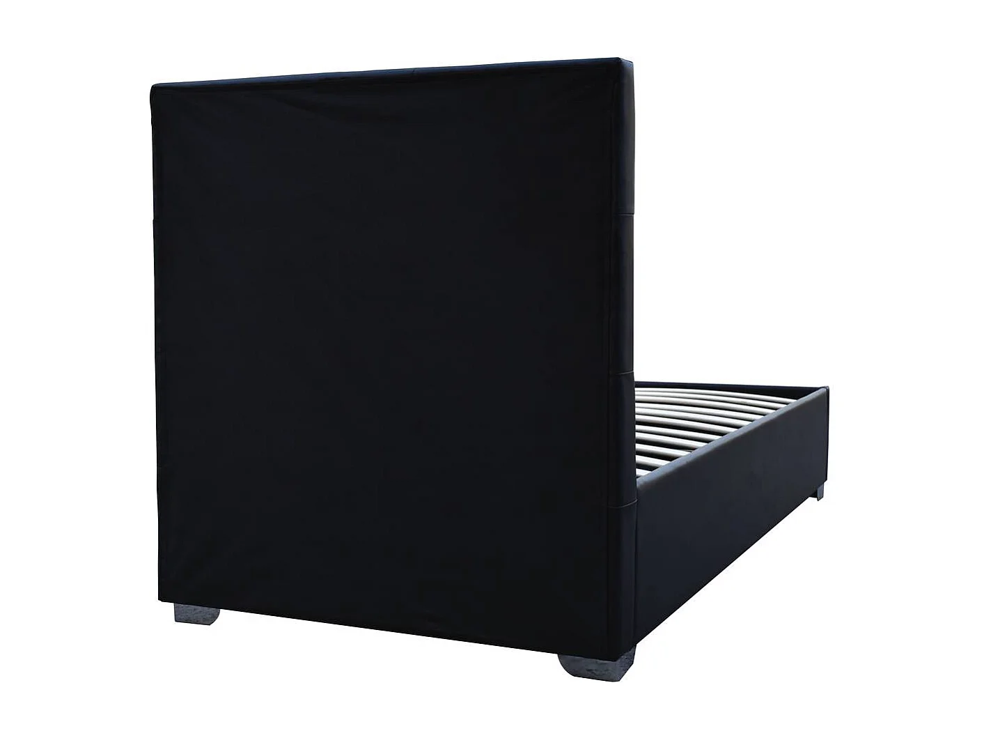 Łóżko pojedyncze z pojemnikiem „Tino” – 90 × 190 cm – czarne