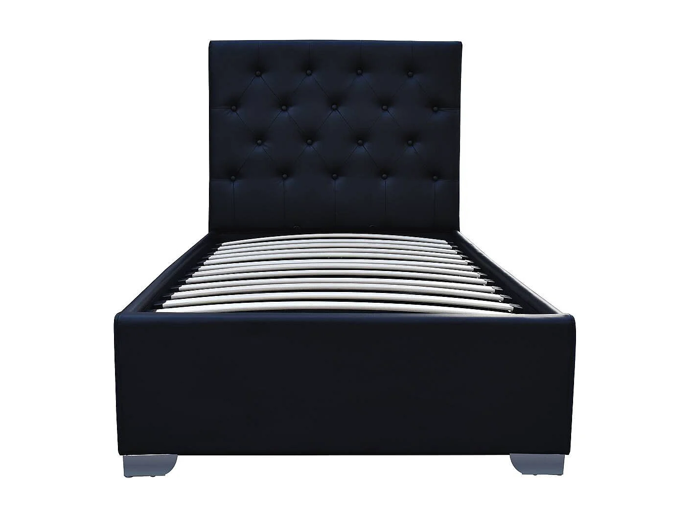 Letto singolo con contenitore "TINO" - 90 × 190 cm - Nero