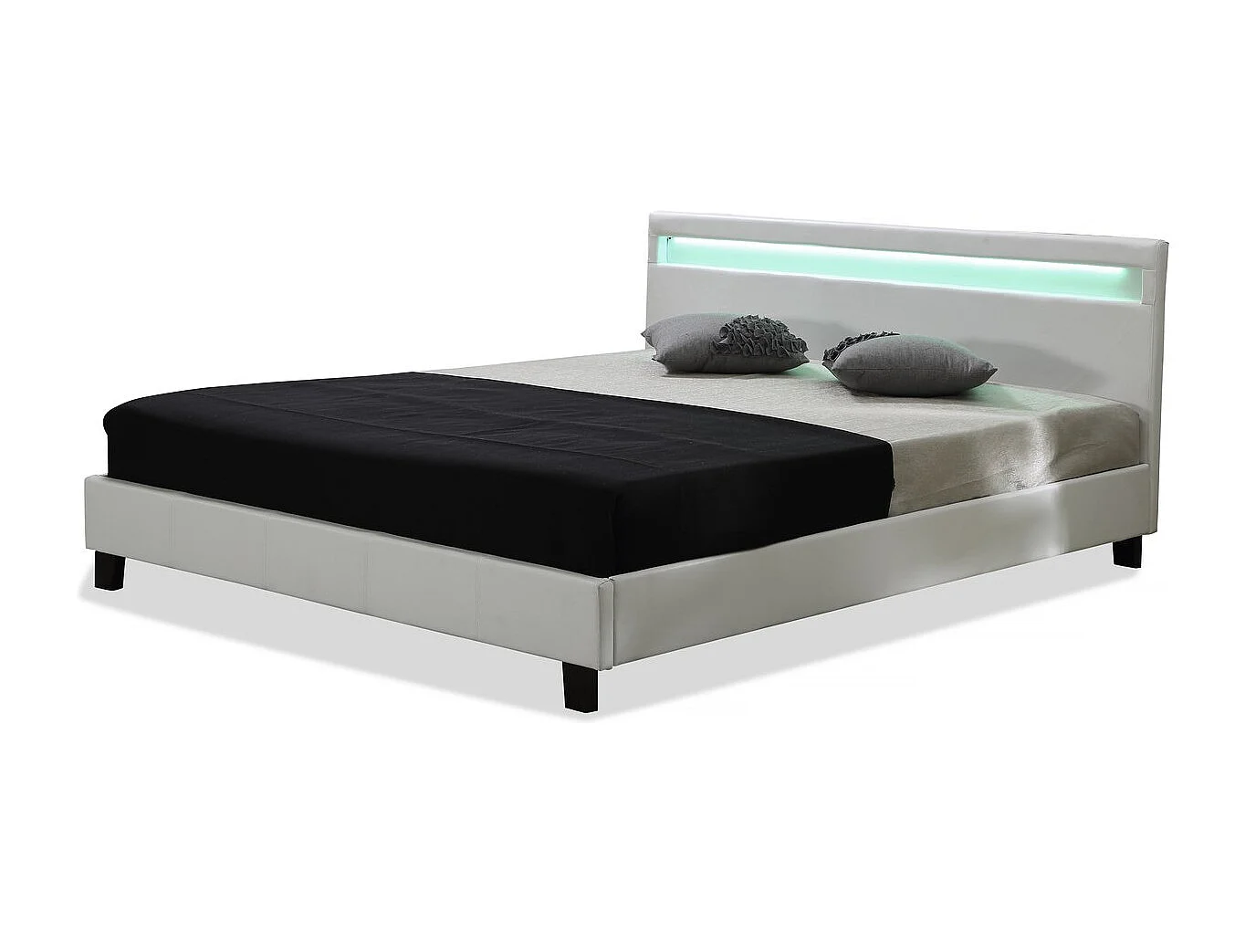 Lit LED "Maria" - 140 x 190 cm - Blanc