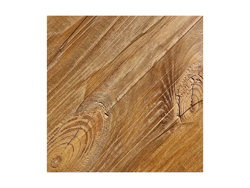 Porte-revues en bois recyclé et pieds filaires en métal noir - CHALET