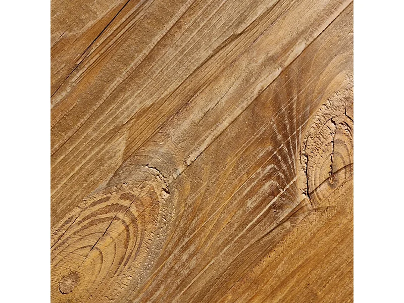 Porte-revues en bois recyclé et pieds filaires en métal noir - CHALET