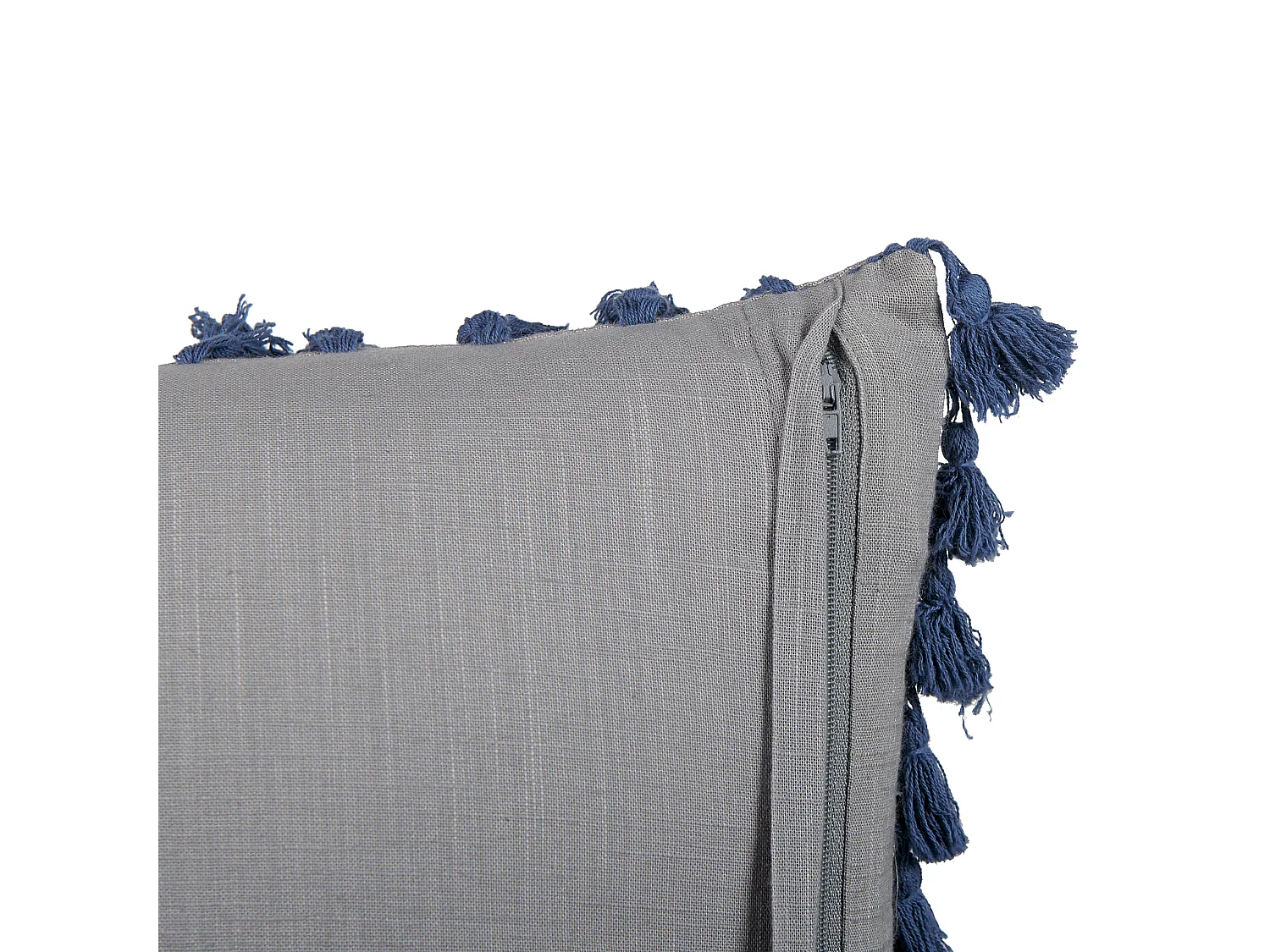 Lot de 2 coussins décoratifs CARPINUS Lin 45 x 45 cm Gris Unicolore