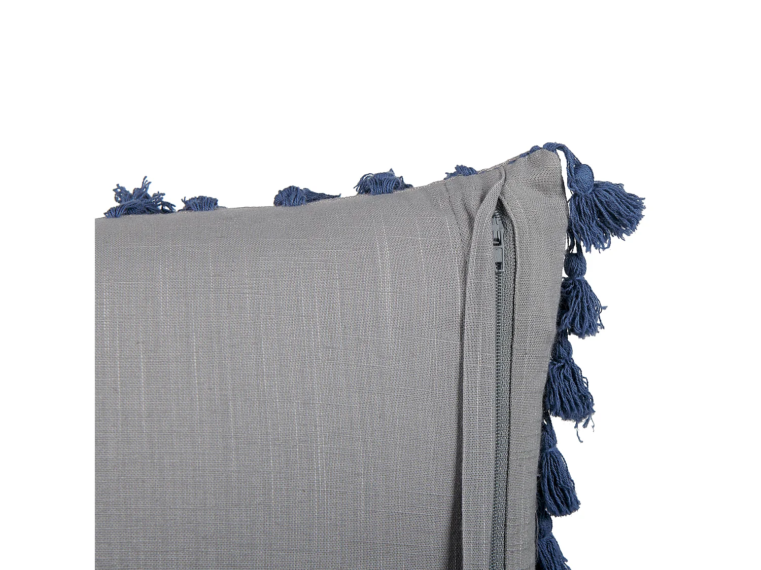 Set di 2 cuscini CARPINUS Lino 45 x 45 cm Grigio Tinta unita