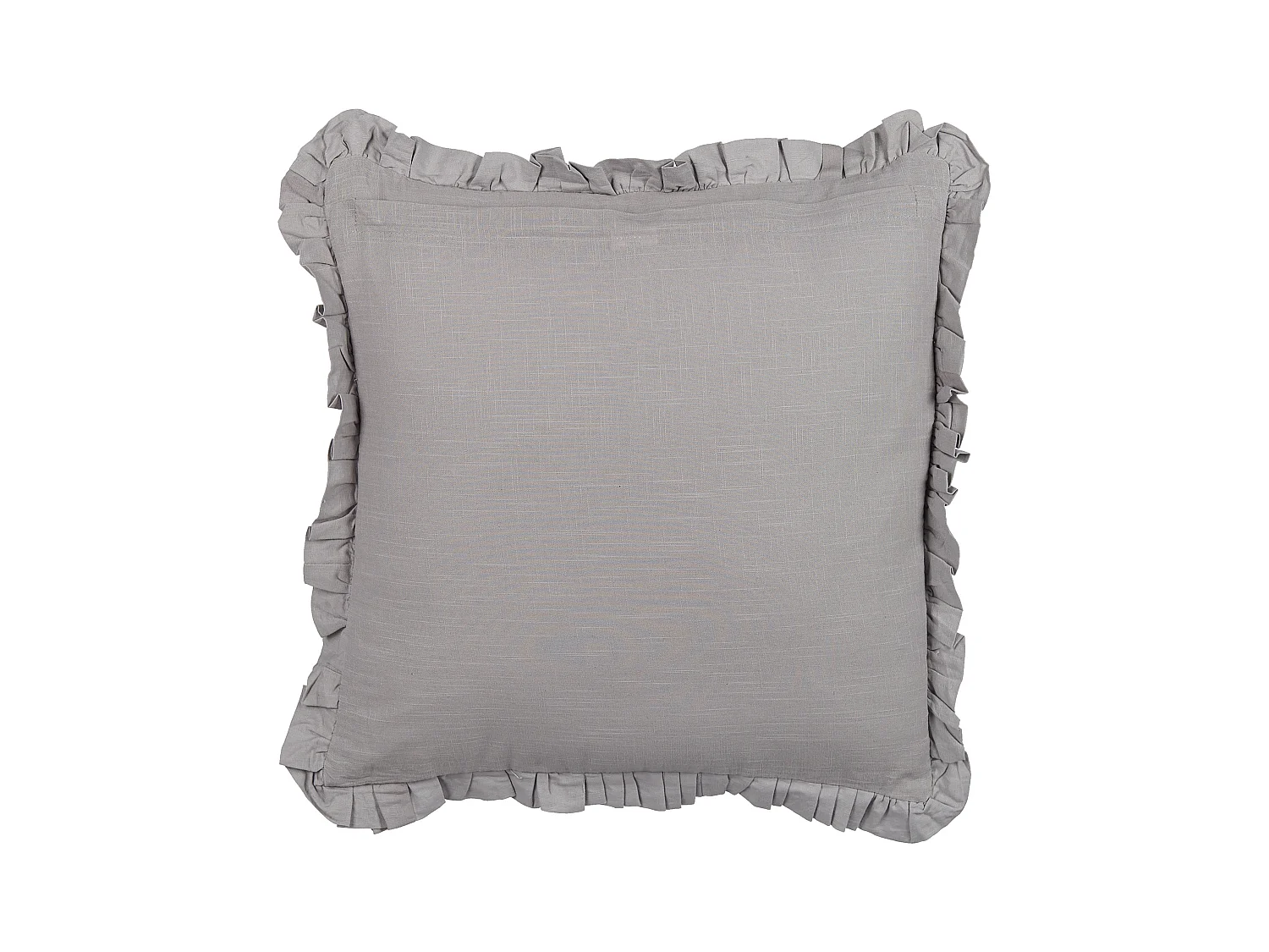 Dekokissen 2er Set mit Füllung Leinen / Baumwolle grau 45 x 45 cm Modern Glabra