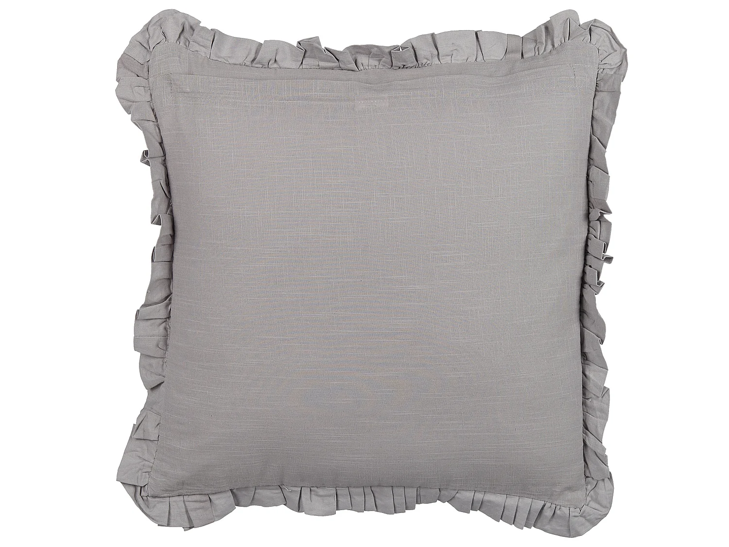 Set di 2 cuscini GLABRA Lino 45 x 45 cm Grigio Tinta unita