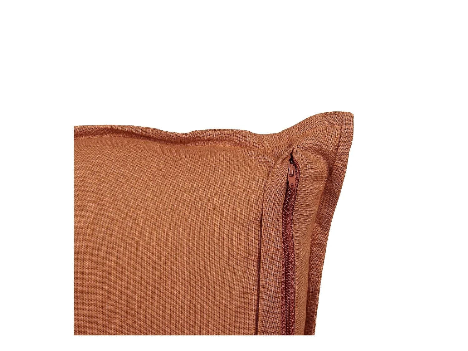 Lot de 2 coussins décoratifs SAGINA Lin 45 x 45 cm Orange Unicolore