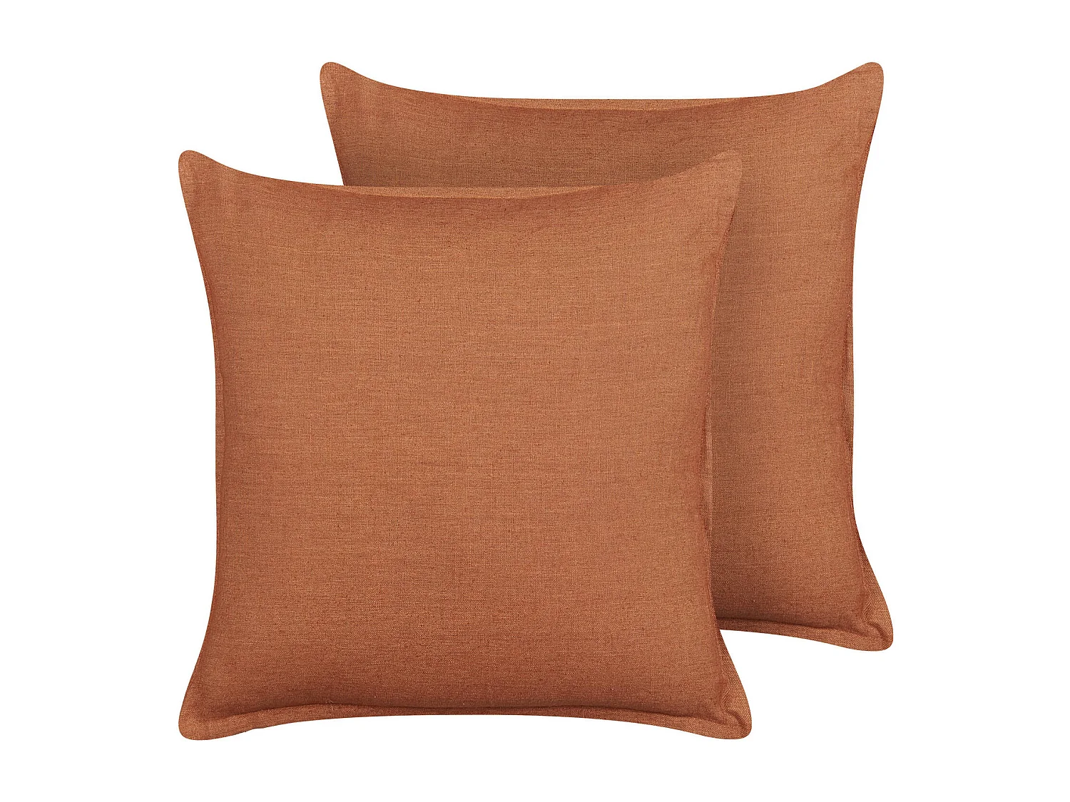 Set van 2 decoratieve kussens SAGINA Linnen 45 x 45 cm Oranje Effen