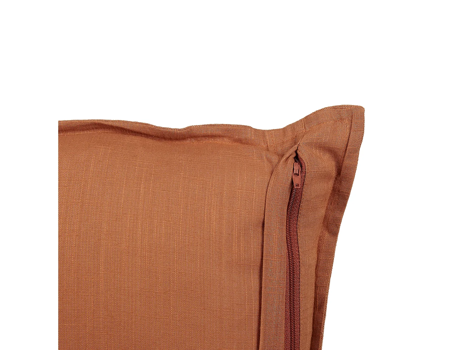 Lot de 2 coussins décoratifs SAGINA Lin 45 x 45 cm Orange Unicolore