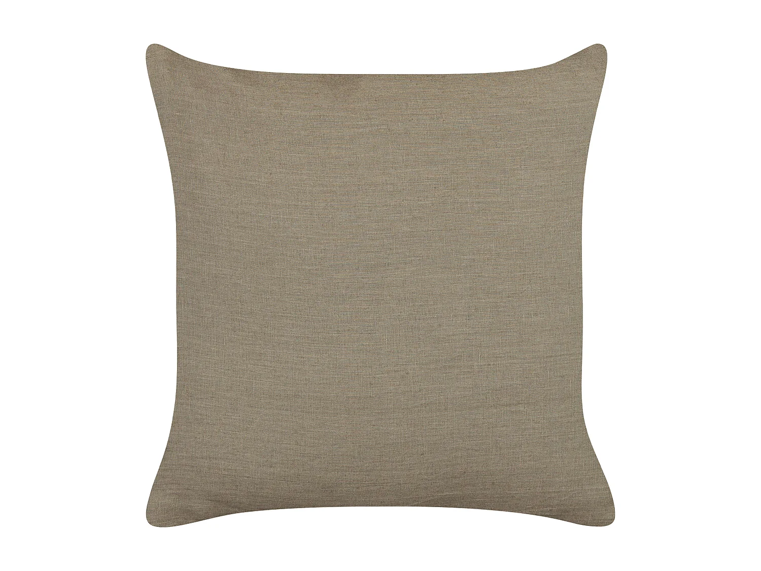 Lot de 2 coussins décoratifs SAGINA Lin 45 x 45 cm Taupe Unicolore