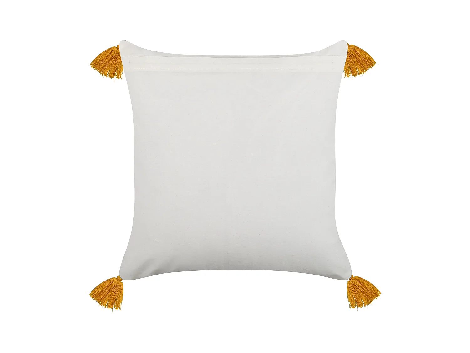 Poduszka dekoracyjna BILOBA Bawełna 45 x 45 cm Żółty Wzór kwiatowy