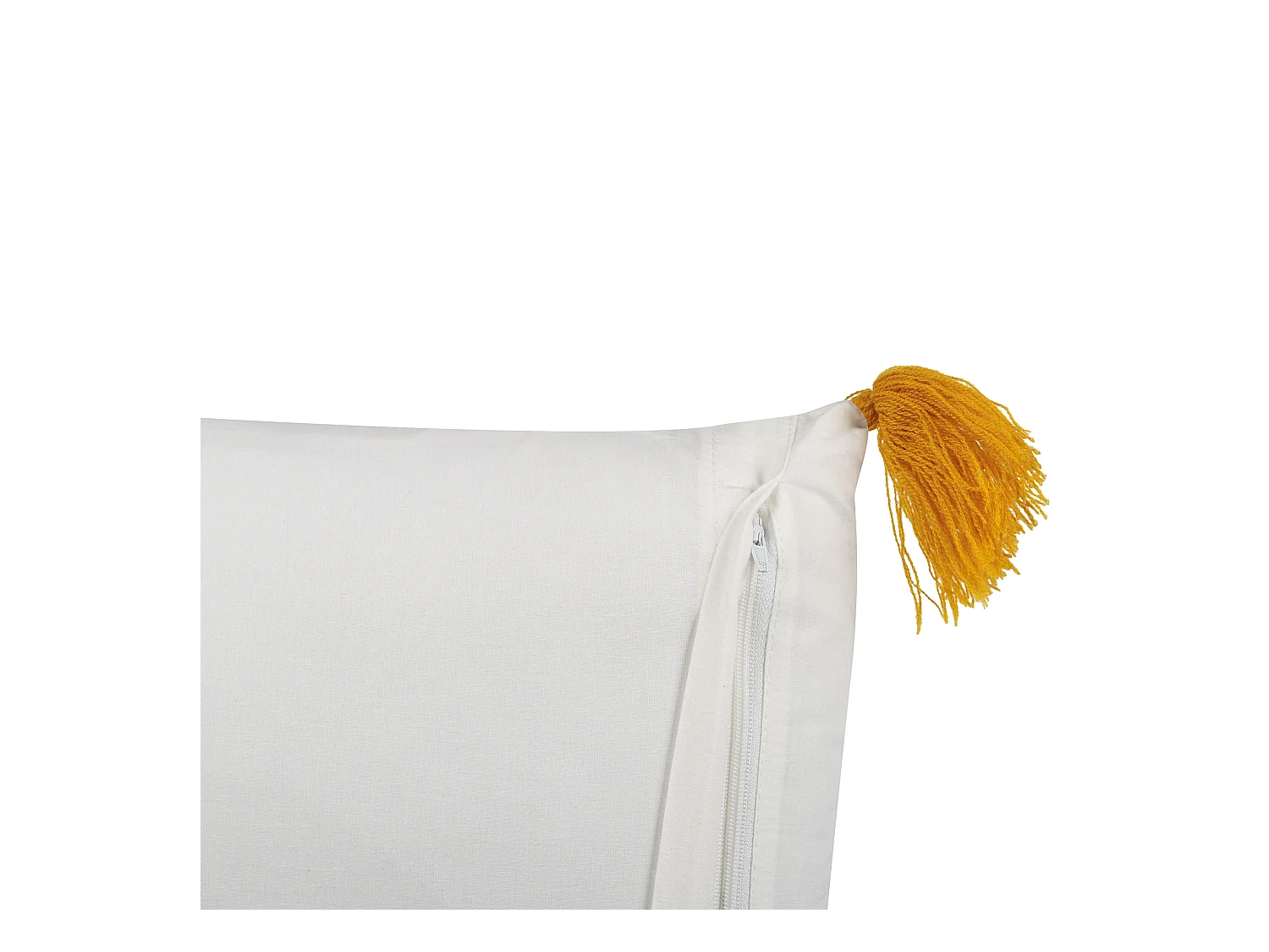 Poduszka dekoracyjna BILOBA Bawełna 45 x 45 cm Żółty Wzór kwiatowy