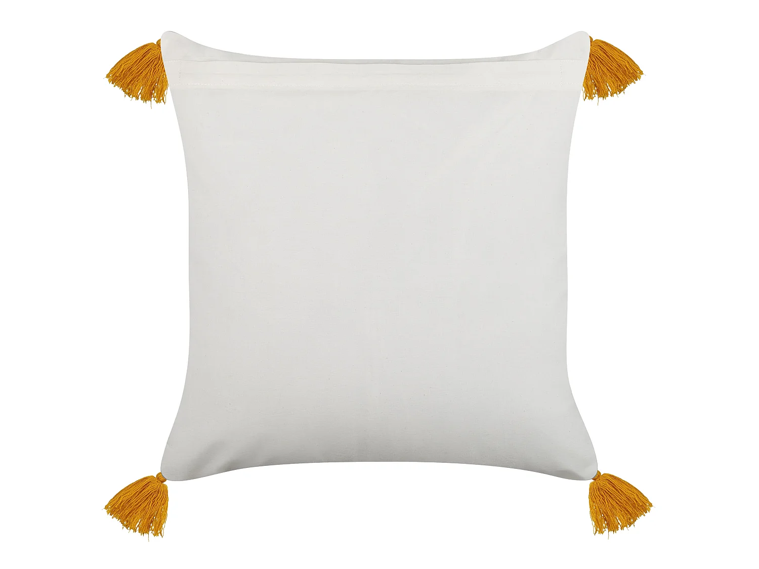Cuscino decorativo BILOBA Cotone 45 x 45 cm Giallo Trama floreale