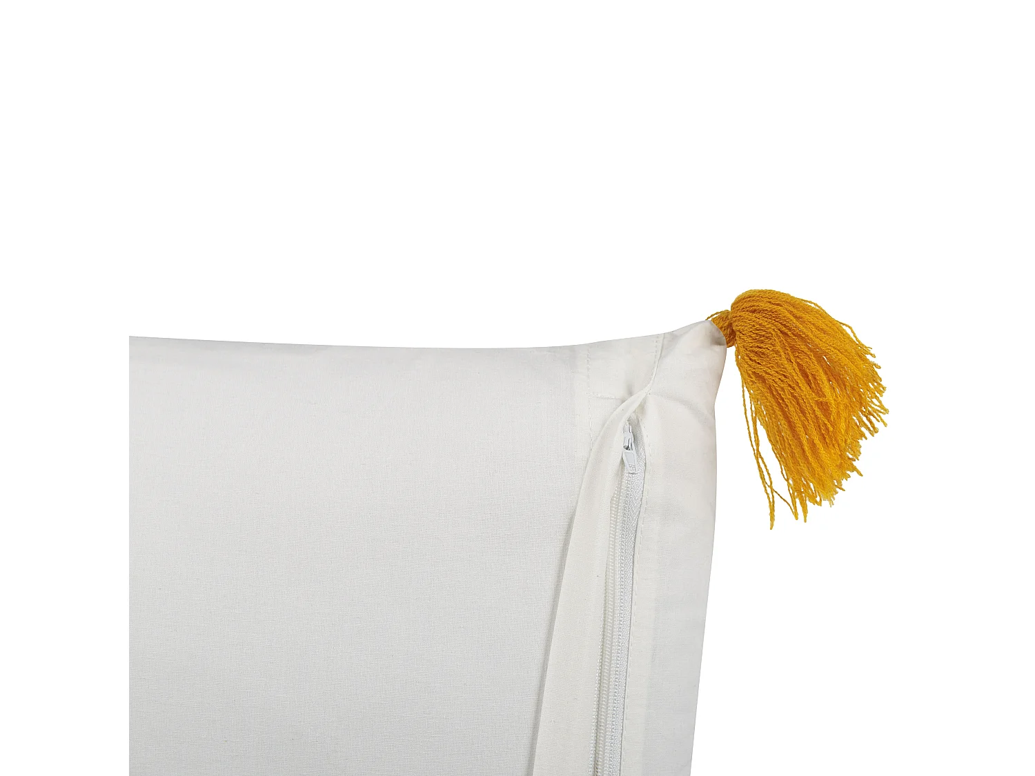 Cuscino decorativo BILOBA Cotone 45 x 45 cm Giallo Trama floreale