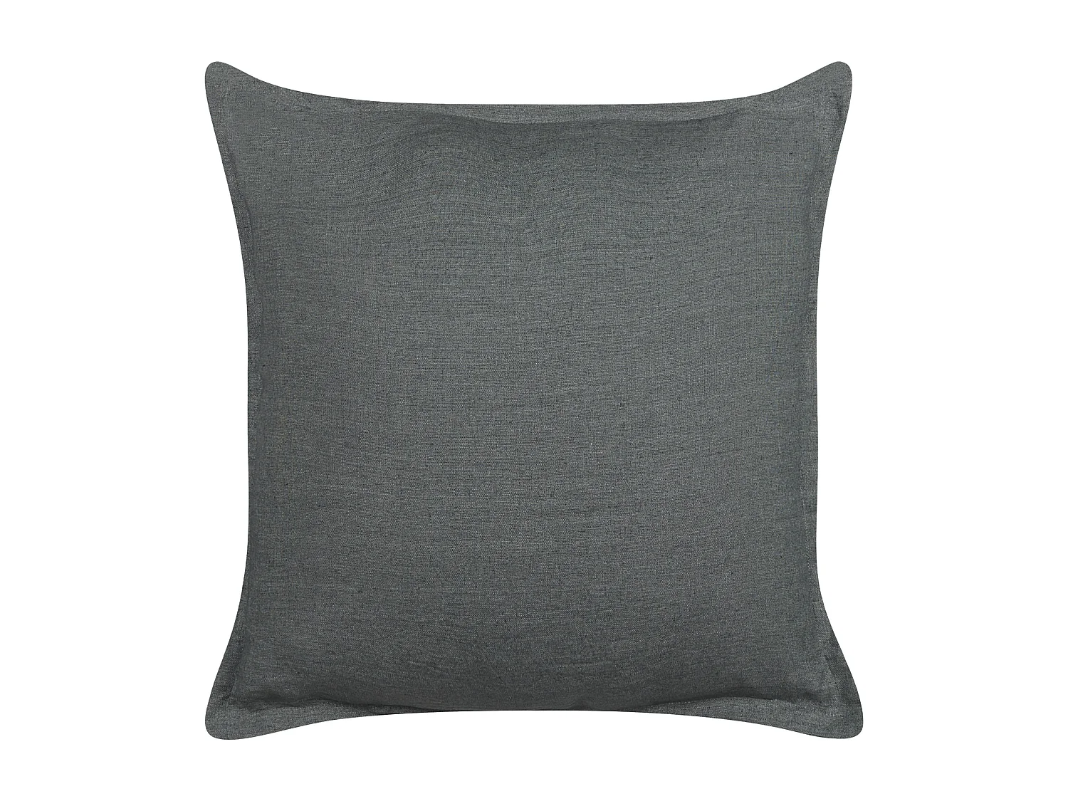 Conjunto de 2 almofadas decorativas SUBULATA Linho 45 x 45 cm Cinzento escuro Sólido