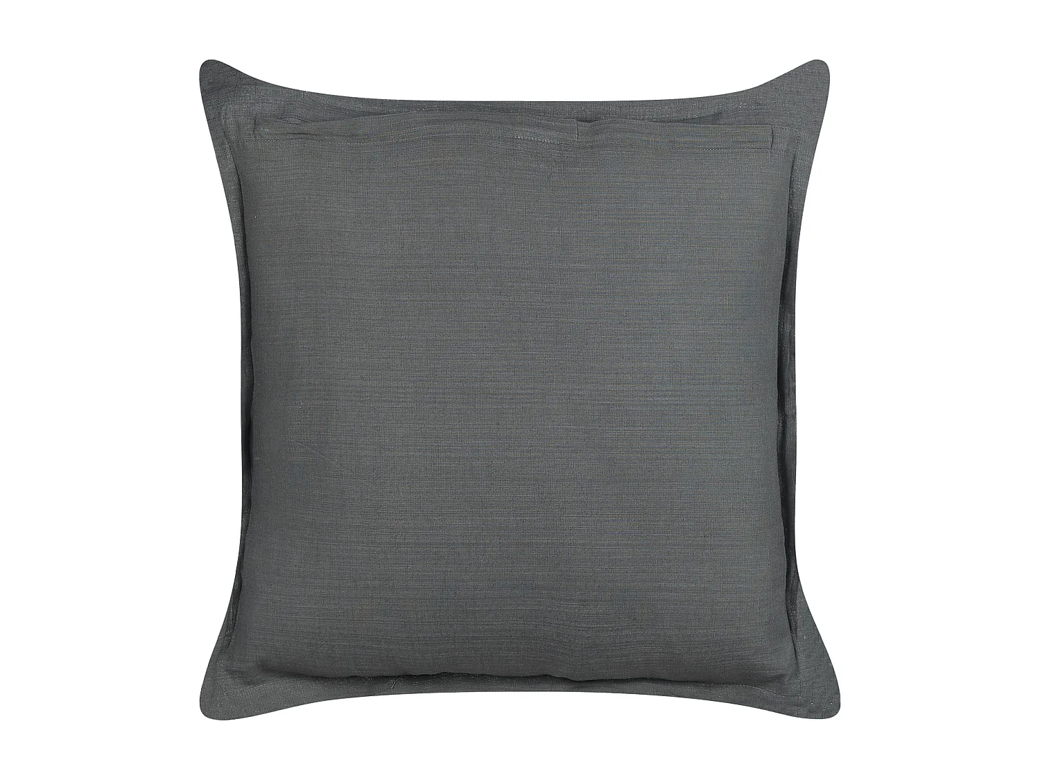 Conjunto de 2 almofadas decorativas SUBULATA Linho 45 x 45 cm Cinzento escuro Sólido