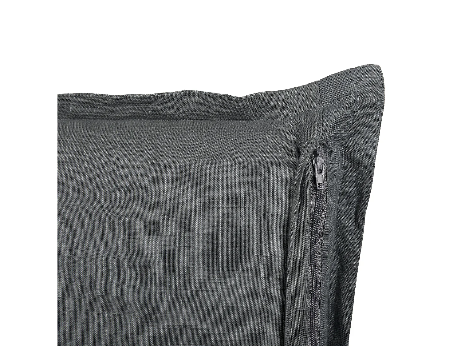 Conjunto de 2 almofadas decorativas SUBULATA Linho 45 x 45 cm Cinzento escuro Sólido