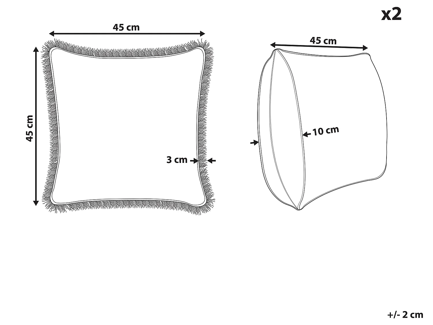Dekokissen 2er Set FILIX Baumwolle 45 x 45 cm Grün Blumenmuster